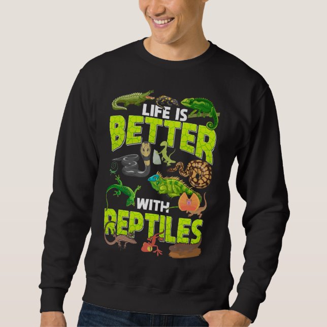 Sweatshirt Garçons Filles Reptiles Lizard Gecko Dragon Porté (Devant)