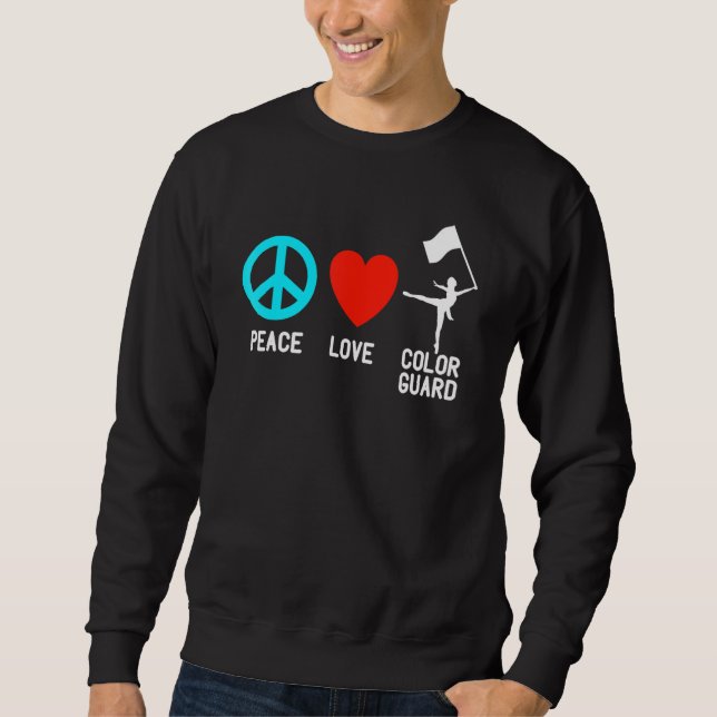 Sweatshirt Garde de drapeau de couleur d'amour de paix   Écol (Devant)