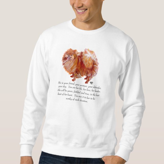 Sweatshirt Garde de Poméranie Femelle (Devant)