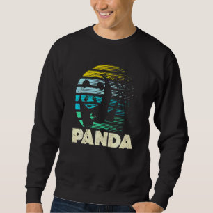 Sweatshirt Garde Vintage Rétro Panda Ours Esprit Animal Cool