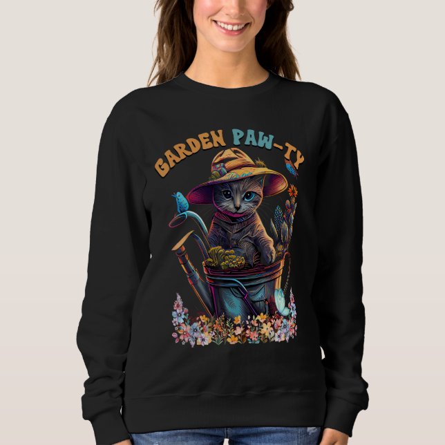Sweatshirt Garden Paw ty And Cats Cat  Kitten Gardering (Devant)
