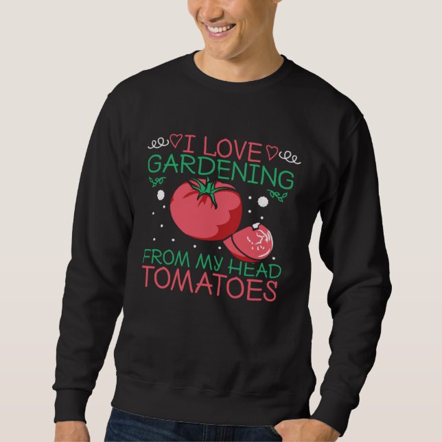 Sweatshirt Gardening Christmas  I Love Gardening From My Head (Devant)