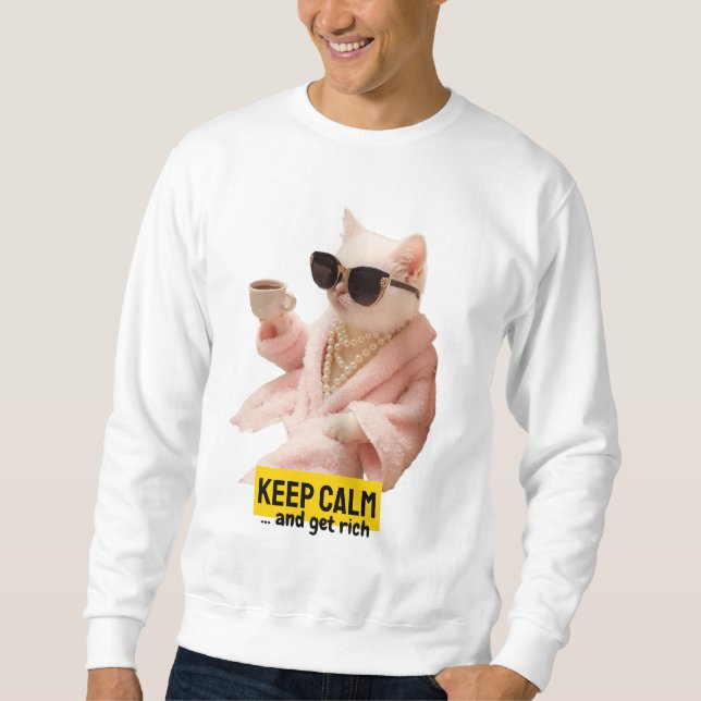 Sweatshirt garder son calme et s'enrichir (Devant)