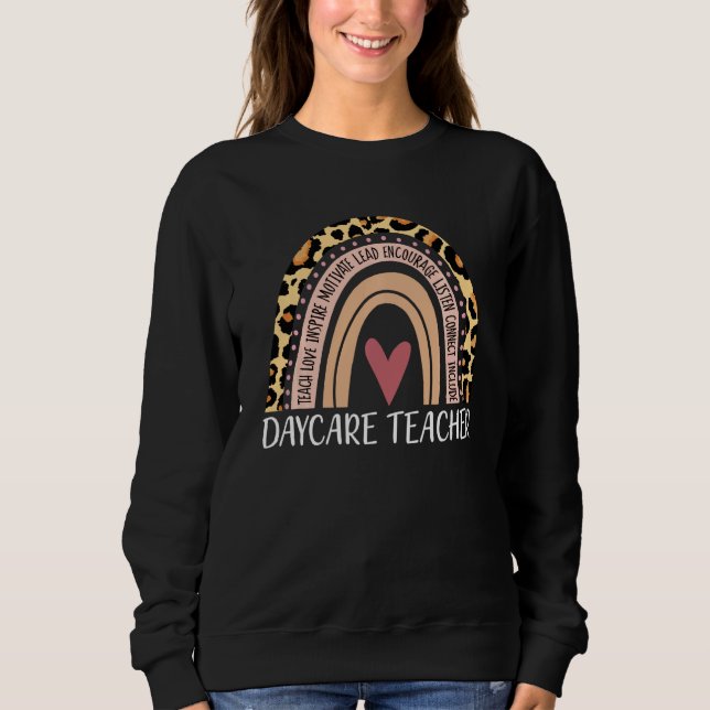 Sweatshirt Garderie Boho Rainbow Retour À L'École Apcipp (Devant)