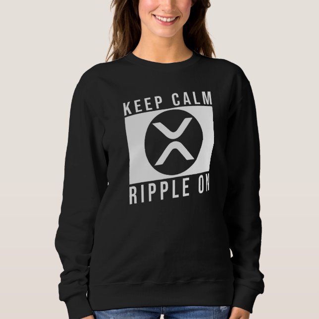 Sweatshirt Gardez Le Calme Et Éteignez Sur Xrp (Devant)