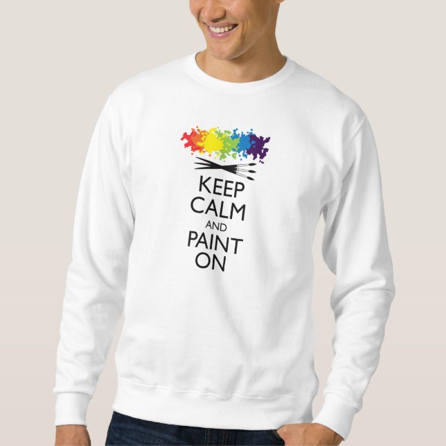 Sweatshirt Gardez le calme et le peignez dessus (Devant)