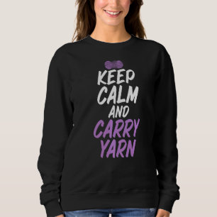 Sweatshirt Gardez Le Calme Et Transportez Du Mème En Fil Pour