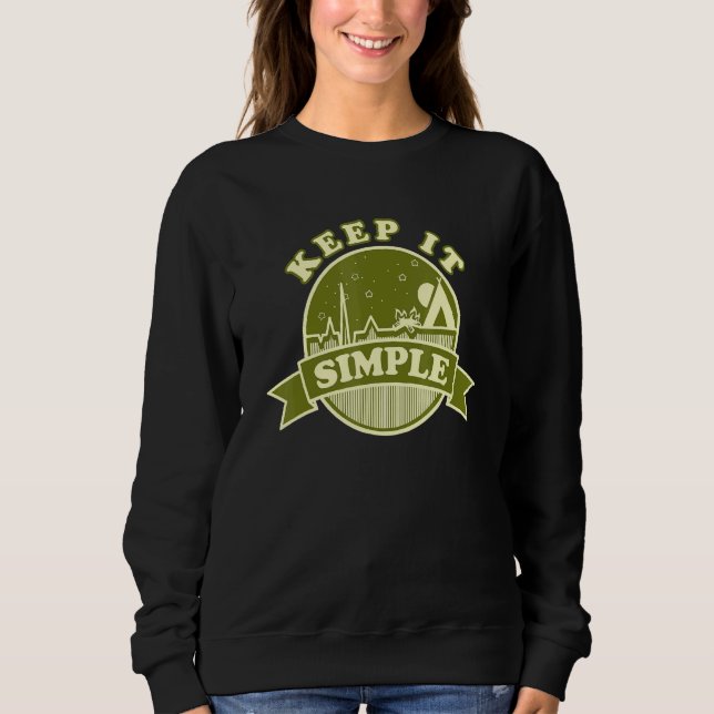 Sweatshirt Gardez simple Je Voyage Camping Caravan Camper (Devant)