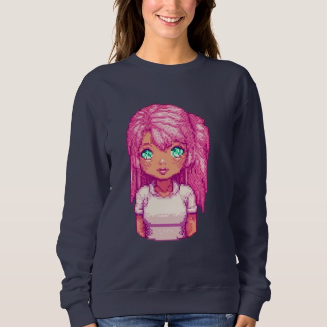 Sweatshirt Gardien Céleste fille rose (Devant)