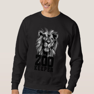 Sweatshirt Gardien d'animaux graphiques Lion Gardien de zoo A