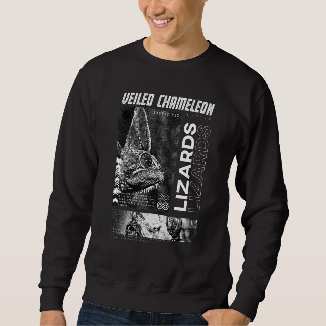 Sweatshirt Gardien de reptile moderne Chameleon à voile (Devant)