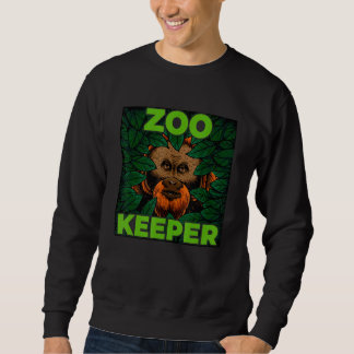 Sweatshirt Gardien De Zoo Drôle Singe De Jungle Amoureux Des