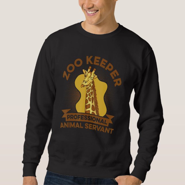 Sweatshirt Gardien de Zoo Professionnel Serviteur d'Animaux A (Devant)