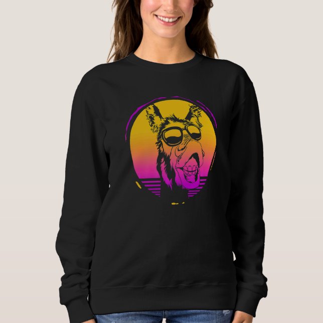 Sweatshirt Gardien de zoo Zoologiste Zoologie Âne Rétro (Devant)
