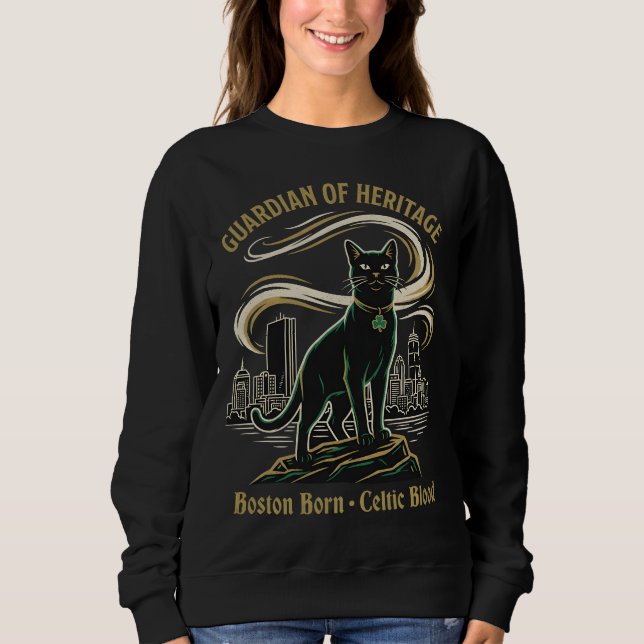 Sweatshirt Gardien du patrimoine Boston Celtic Cat (Devant)