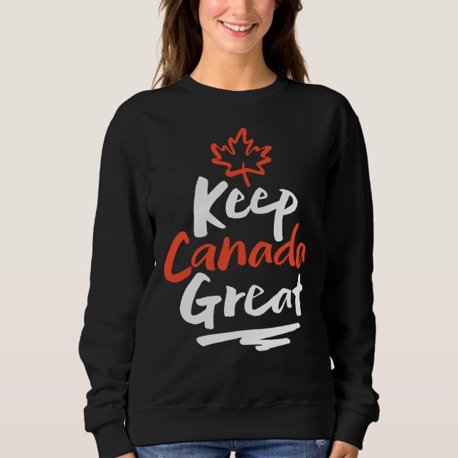 Sweatshirt Gardons le CANADA grand !  Feuille d'érable canadi (Devant)