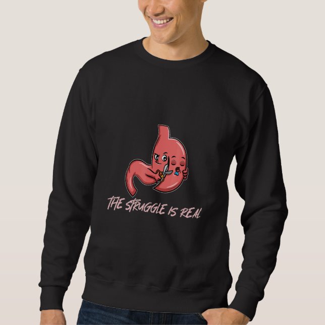 Sweatshirt Gastric Sleeve Bariatric Surgery Humor Pun Joke (Devant)