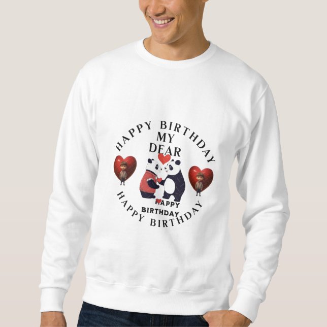 Sweatshirt "Gâteau, bougies et encouragements : Conception du (Devant)
