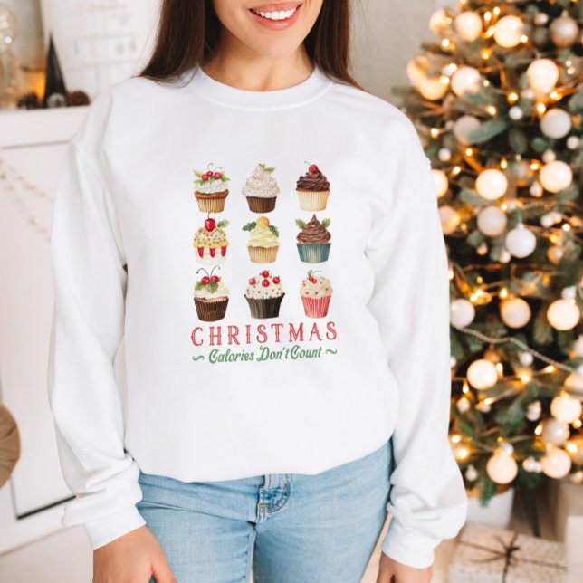 Sweatshirt Gâteaux sucrés Vintages amusants Noël (Créateur téléchargé)