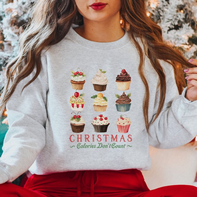 Sweatshirt Gâteaux sucrés Vintages amusants Noël (Créateur téléchargé)