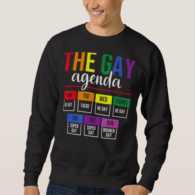 Sweatshirt Gay Agenda Pride Lgbt (Devant)