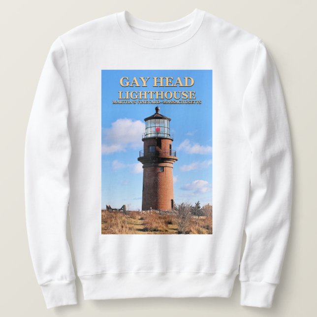 Sweatshirt Gay Head Lighthouse, Martha's Vineyard MA (Design devant)