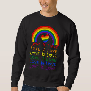 Sweatshirt Gay Lgbt Fierté Arc En Ciel Hommes Femmes L'Amour