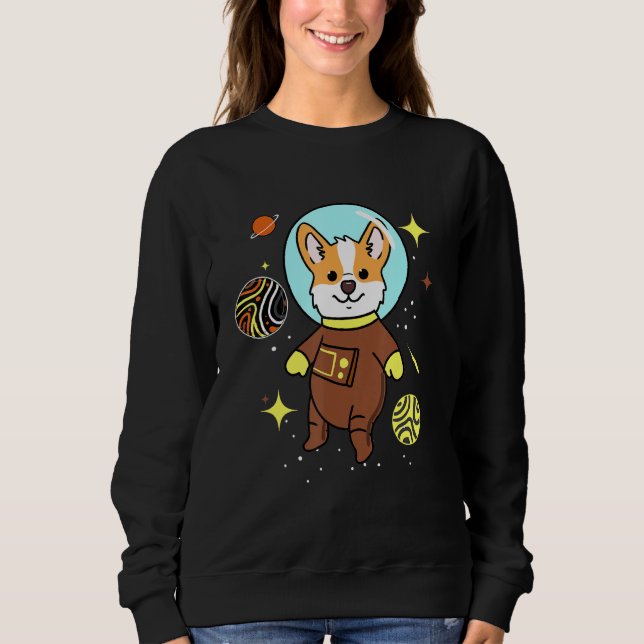 Sweatshirt Gay Ours Corgi Dans L'Espace Gay Oear Pride (Devant)