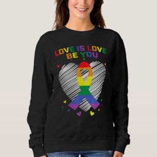 Sweatshirt Gay pride Bi Lgbtq Bisexual Lesbian Ally Love Is L