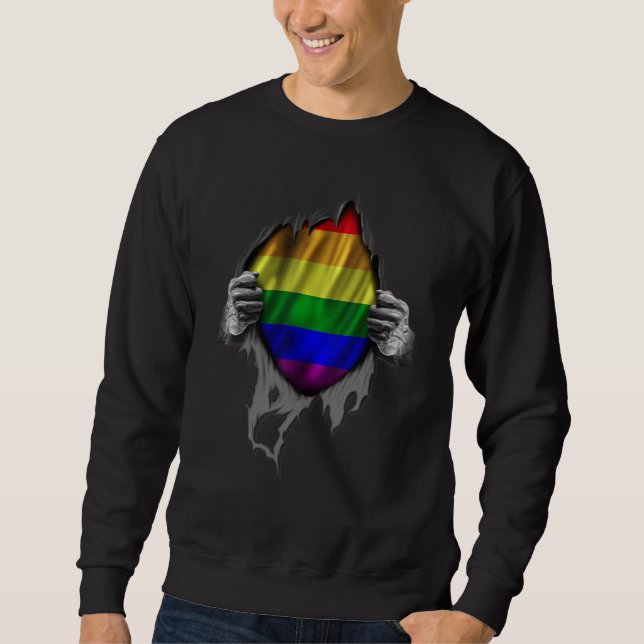 Sweatshirt Gay Pride Clothing LGBT Rainbow Flag LGBT Pride (Devant)