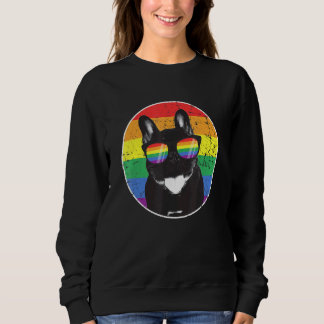 Sweatshirt Gay Pride Lgbt Awareness Rainbow Flag French Bulld