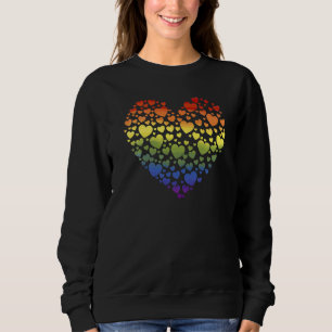 Sweatshirt Gay pride Lgbtq Rainbow Flag Hearts Droits de la p