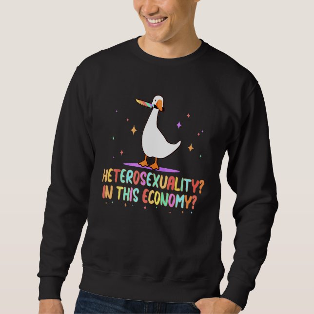 Sweatshirt Gay Pride Month Sarcastic Heterosexual  Lgbt (Devant)