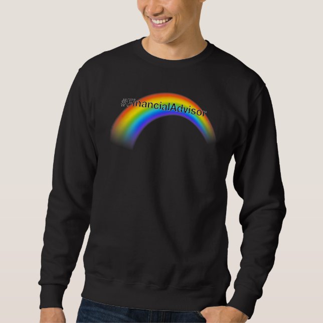 Sweatshirt Gay Pride Rainbow FinancialAdvisor (Devant)