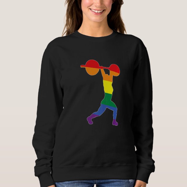 Sweatshirt Gay pride Weighlifting (Devant)