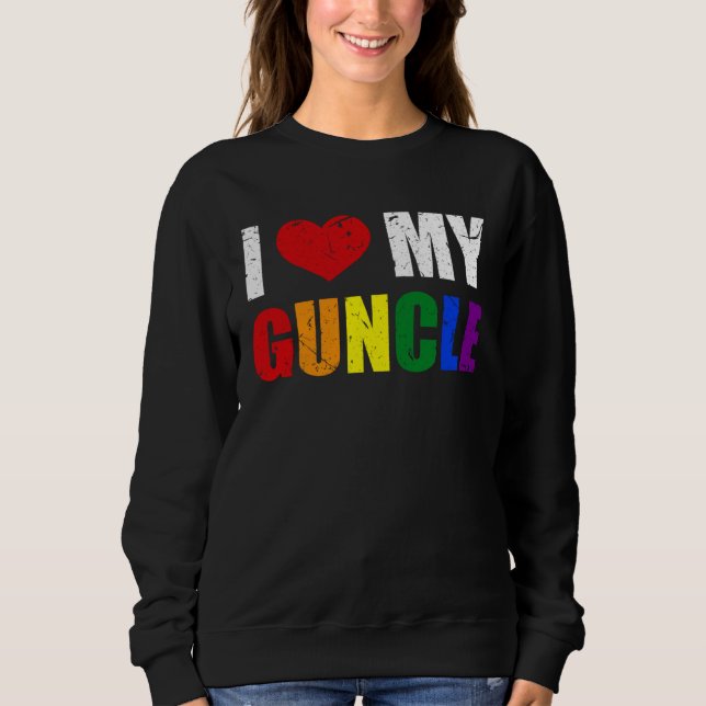 Sweatshirt Gay Uncle Guncle Pride Month LGBT homosexual Rainb (Devant)