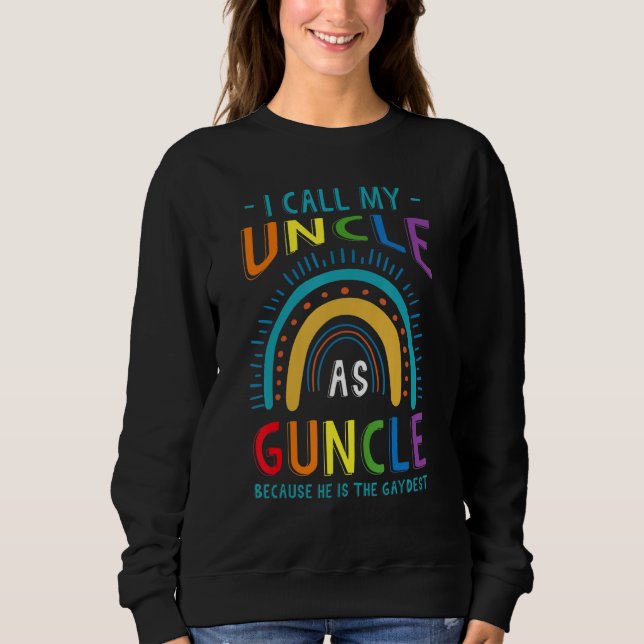 Sweatshirt Gay Uncle Pride Guncle 4 (Devant)
