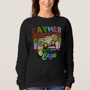 Sweatshirt Gaymer Comme Un Joueur Régulier Mais Way Gayer Vin