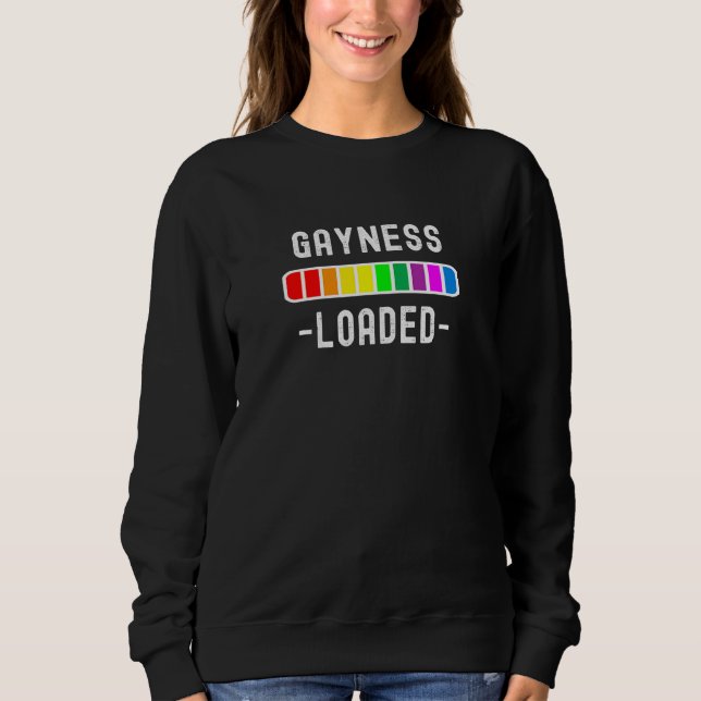 Sweatshirt Gayness Chargé Pro Lgtbq Progress Bar Uplifing Pr (Devant)