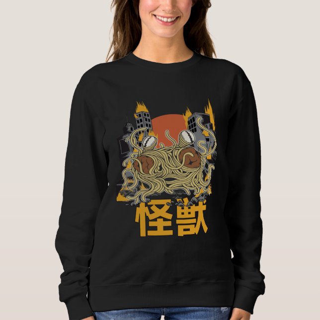 Sweatshirt Géant Crépuscule Monstre de Spaghetti Japonais (Devant)