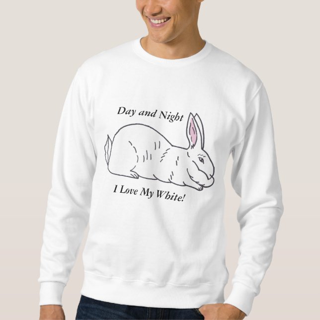Sweatshirt géant flamand blanc de lapin (Devant)