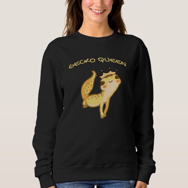 Sweatshirt Gecko Queen Gekko Iguana Chameleon Lizard (Devant)