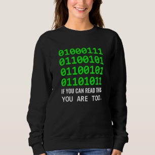 Sweatshirt Geek Computer Binary Code Software Developer