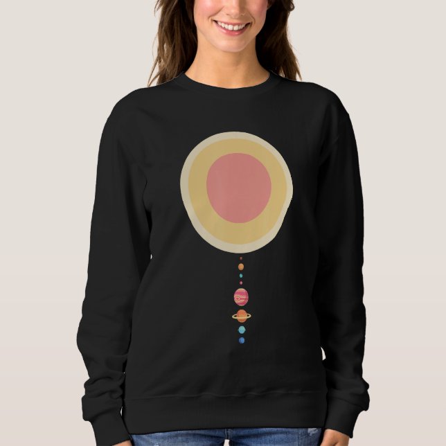 Sweatshirt Geeks de l'espace astronomique Échelle Modèle Syst (Devant)