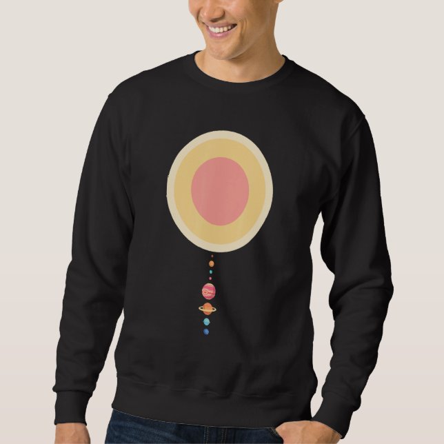 Sweatshirt Geeks de l'espace astronomique Échelle Modèle Syst (Devant)