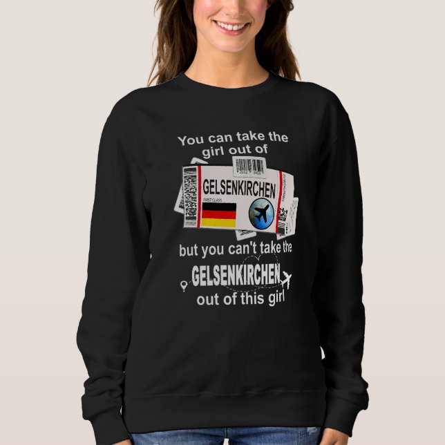 Sweatshirt Gelsenkirchen Boarding Pass Gelsenkirchen Girl (Devant)