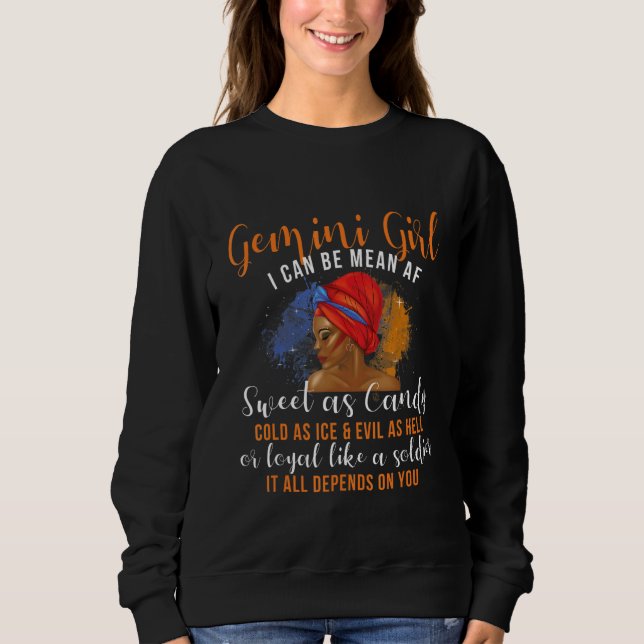 Sweatshirt Gemini Girl Astrologie Reader Horoscope Zodiac Sig (Devant)