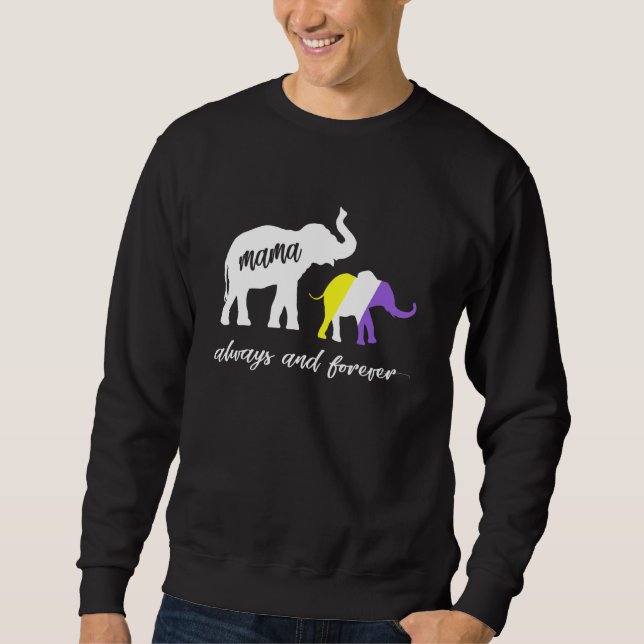 Sweatshirt Genderqueer Mama Elephant (Devant)