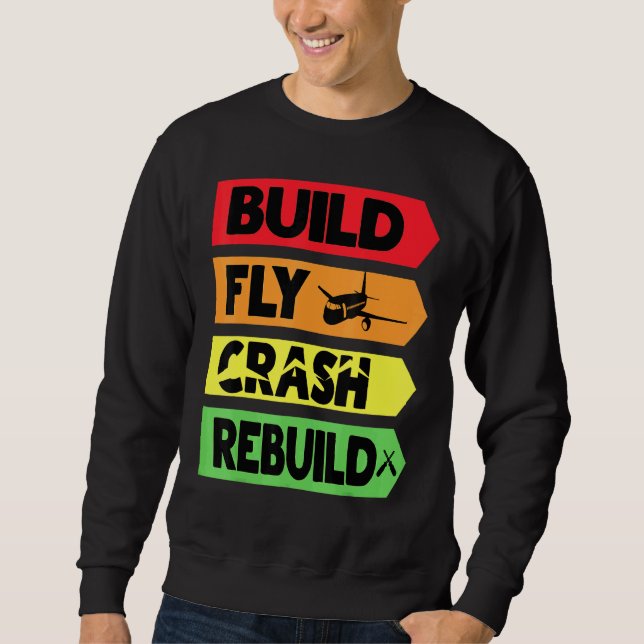 Sweatshirt Générer une reconstruction d'écrasement de vol (Devant)