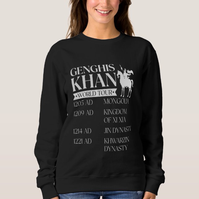 Sweatshirt Genghis Khan World Tour - Mongol historique (Devant)